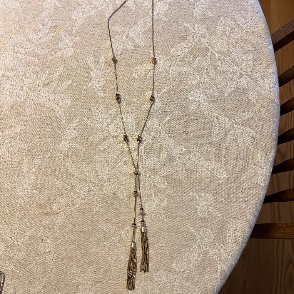 Chico's Gold Tassel Necklace